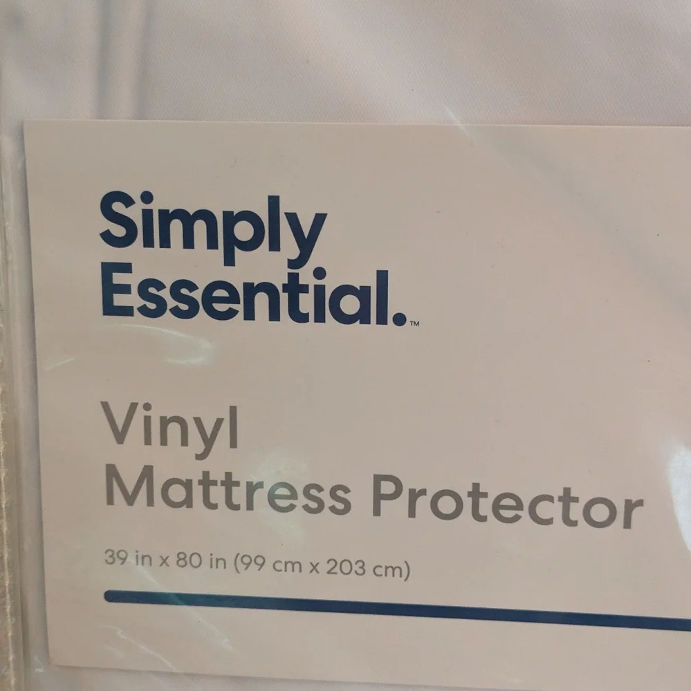 White Vinyl Mattress Protector - Twin XL, By Simply Essential